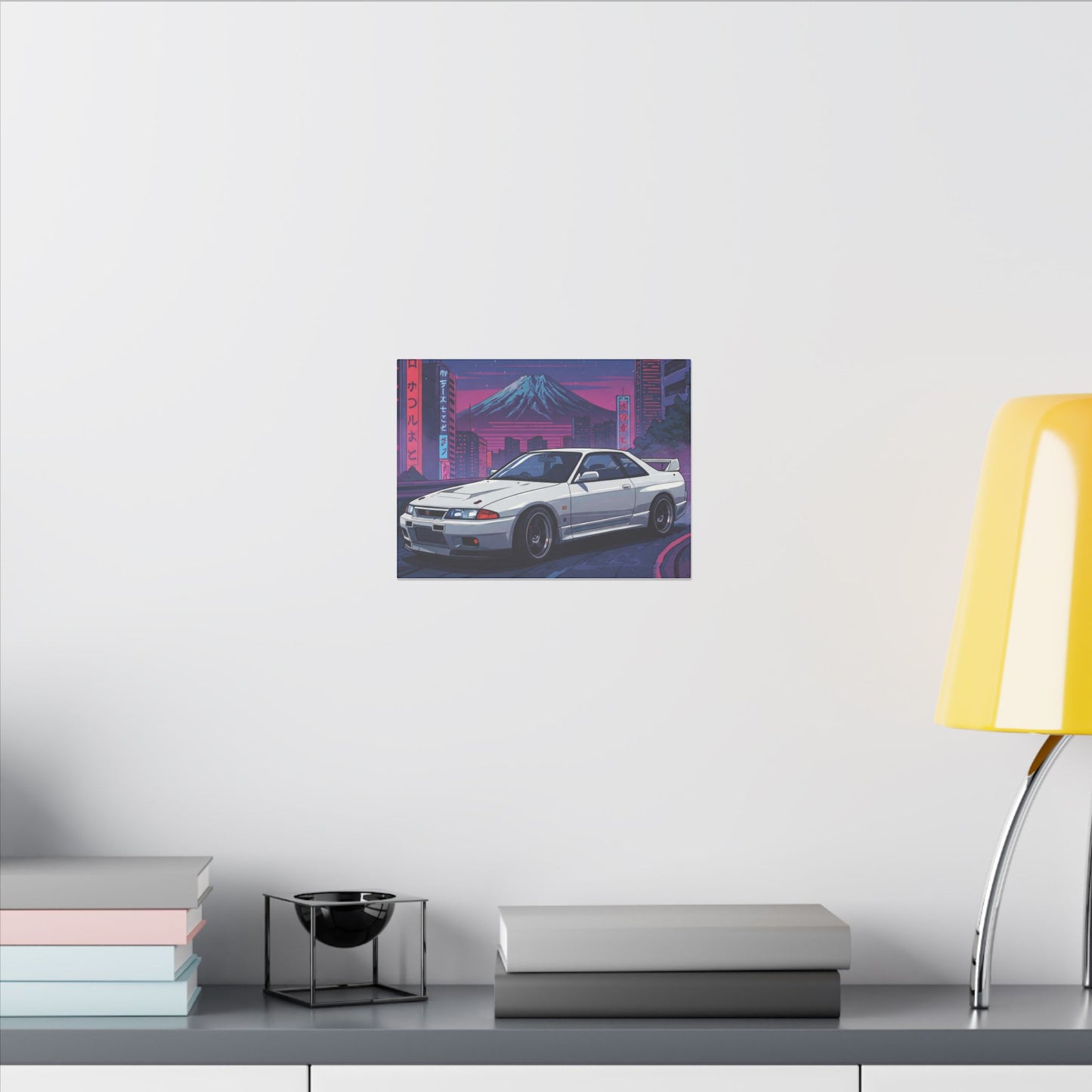JDM Skyline Neon Night Art Canvas
