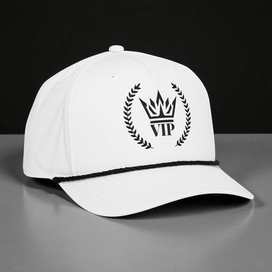 Crown VIP Rope Hat – White