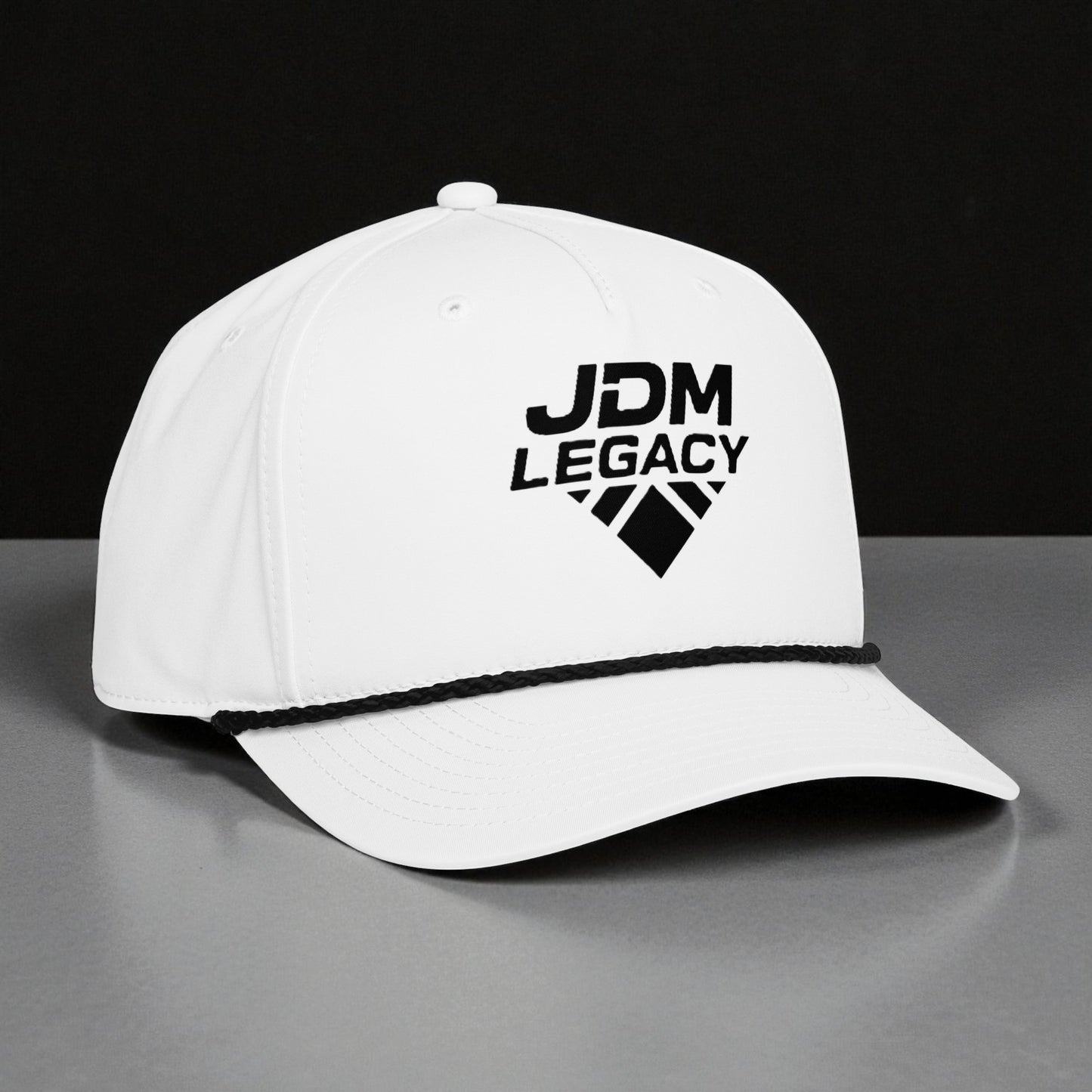 JDM Legacy Logo Rope Hat - White