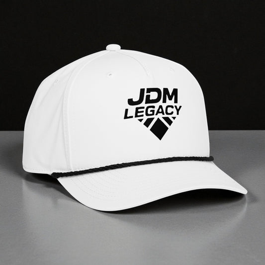 JDM Legacy Logo Rope Hat - White