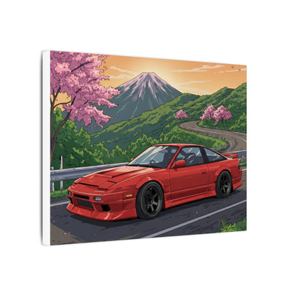 180SX Cherry Blossom Canvas Art (12x9)