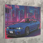 JDM R33 Inspired Night Life Art Canvas