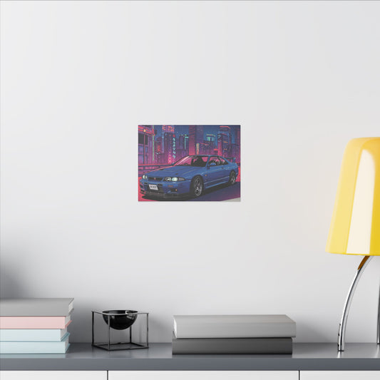 JDM R33 Inspired Night Life Art Canvas