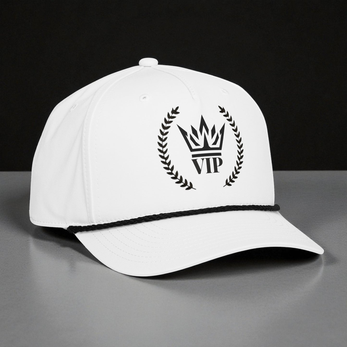 Crown VIP Rope Hat – White