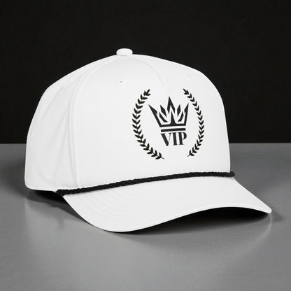 Crown VIP Rope Hat – White